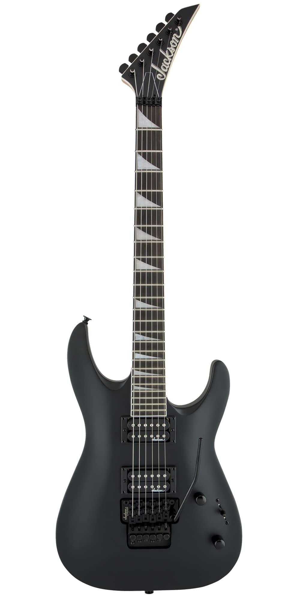 Jackson Dinky Arch Top JS32 DKA Electric Guitar - Satin Black Bundle with Cable, Tuner, Strap, Picks, and Austin Bazaar Instruct